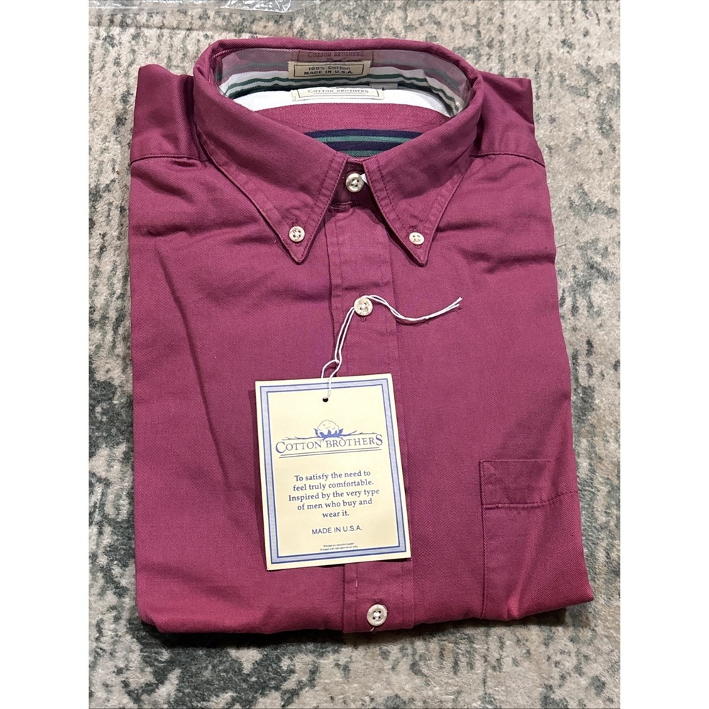 vintage Cotton Brothers button-down shirt Large New Deadstock